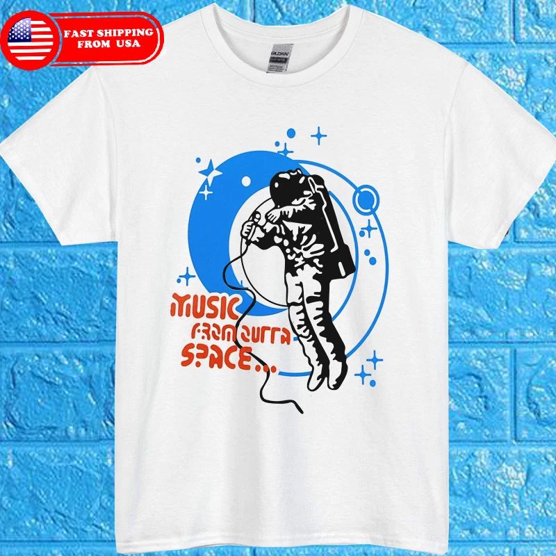 new Music From Outta Space white tshirt size L Unisex