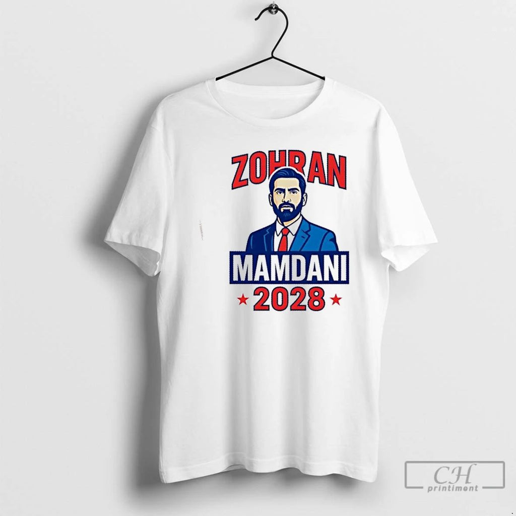 Classic Zohran Mamdani 2028 For President T Shirts Unisex