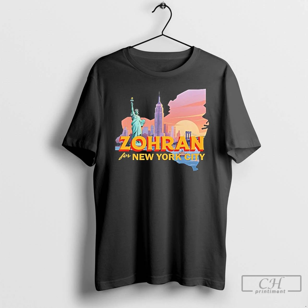 Premium Zohran Mamdani For New York City Skyline Retro Vibe T Shirts Unisex