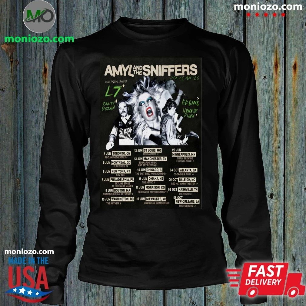 Amyl And The Sniffers 2026 America And Canada Tour Poster Shirt Unisex