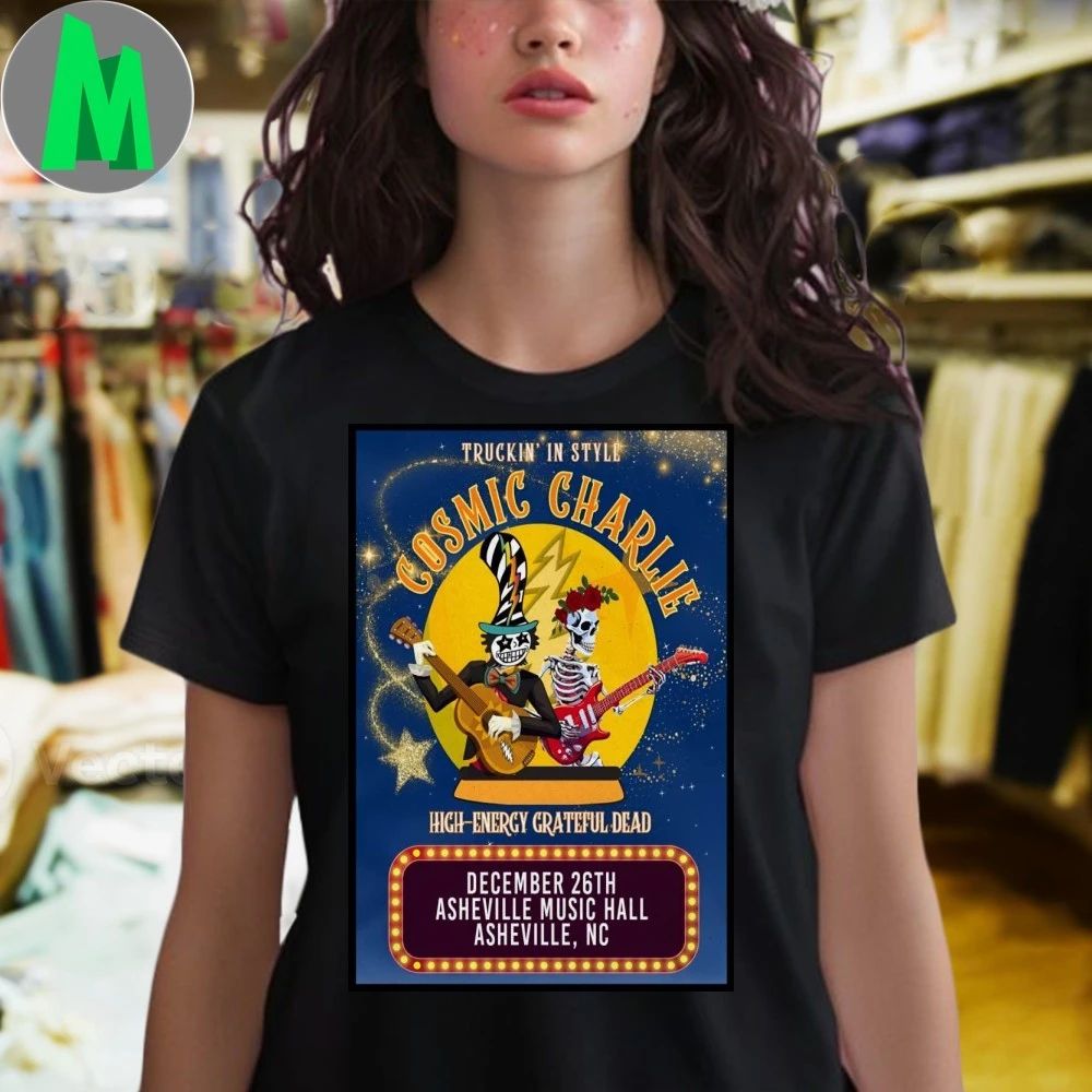 Cosmic Charlie 12.26.2025 Asheville NC Poster Shirt Unisex