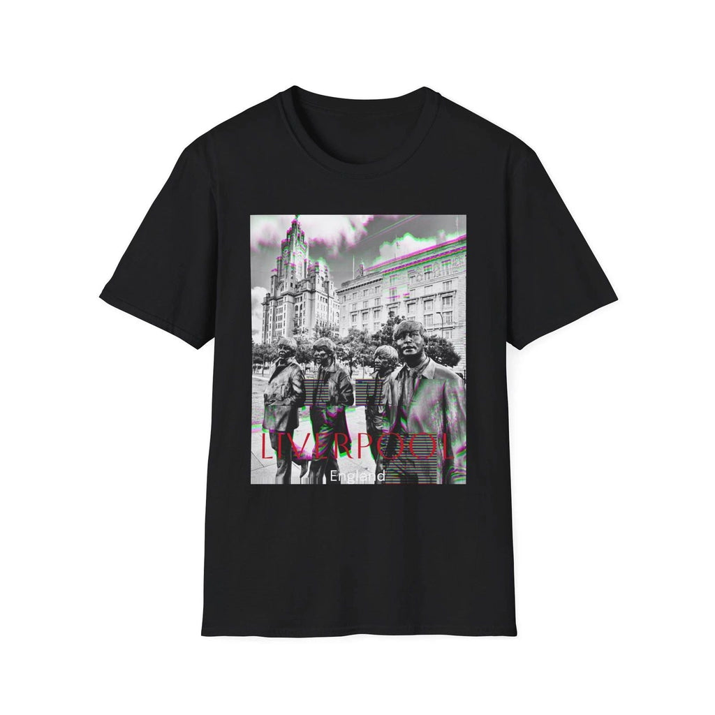 Liverpool England Black tee The beetles Unisex
