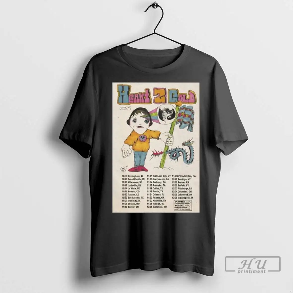 Trending Heart To Gold American 2025 Tour Long Sleve T Shirts Unisex