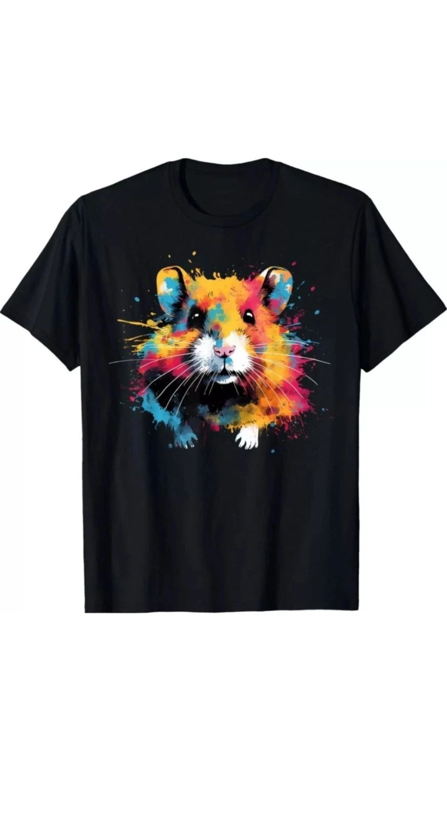 Cool Hamster on colorful painted Hamster Gift Unisex Unisex