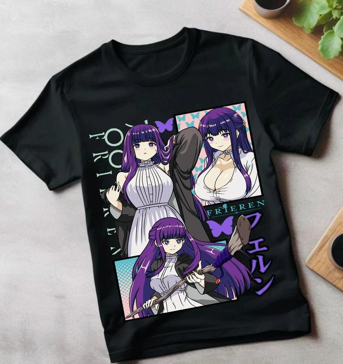 Anime Frieren Beyond Journey's End Cute Fern Black Unisex