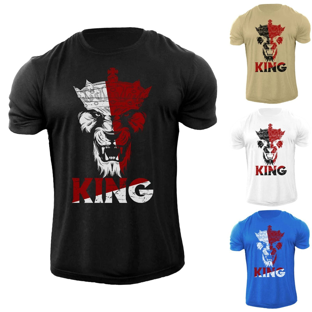 Men's King Lion T Shirt Distress Animal 100% Cotton Unisex