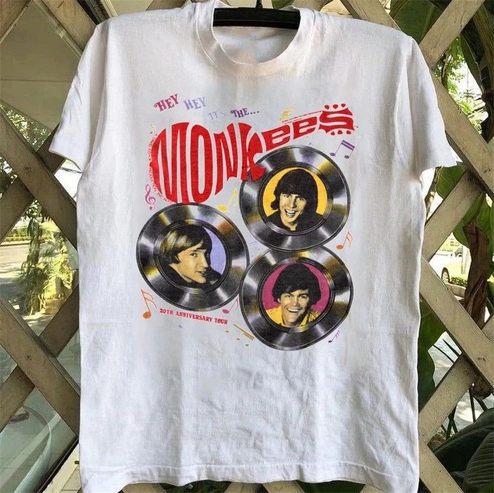 The Monkees 20th Anniversary tour band Vtg 90s Short Sleeve tee NH28000 Unisex