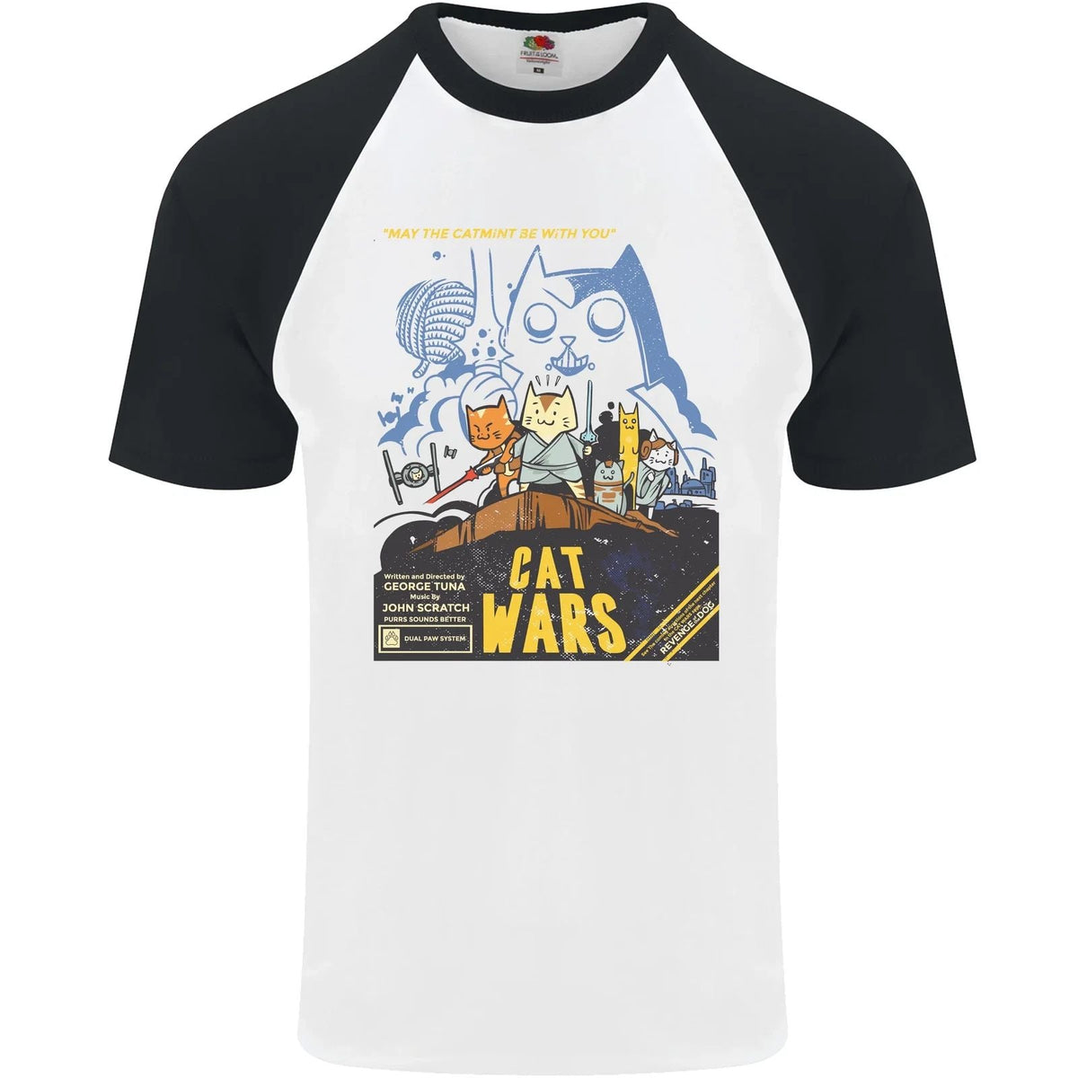Cat Wars Funny Sci-Fi Mens S/S Baseball Unisex