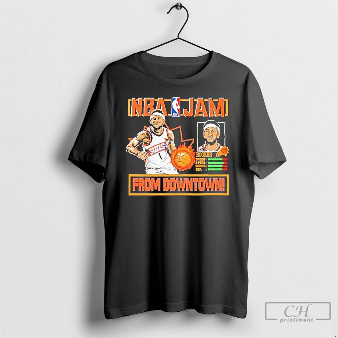 Classic Nba Jam Devin Booker Phoenix Suns From Downtown T Shirts Unisex