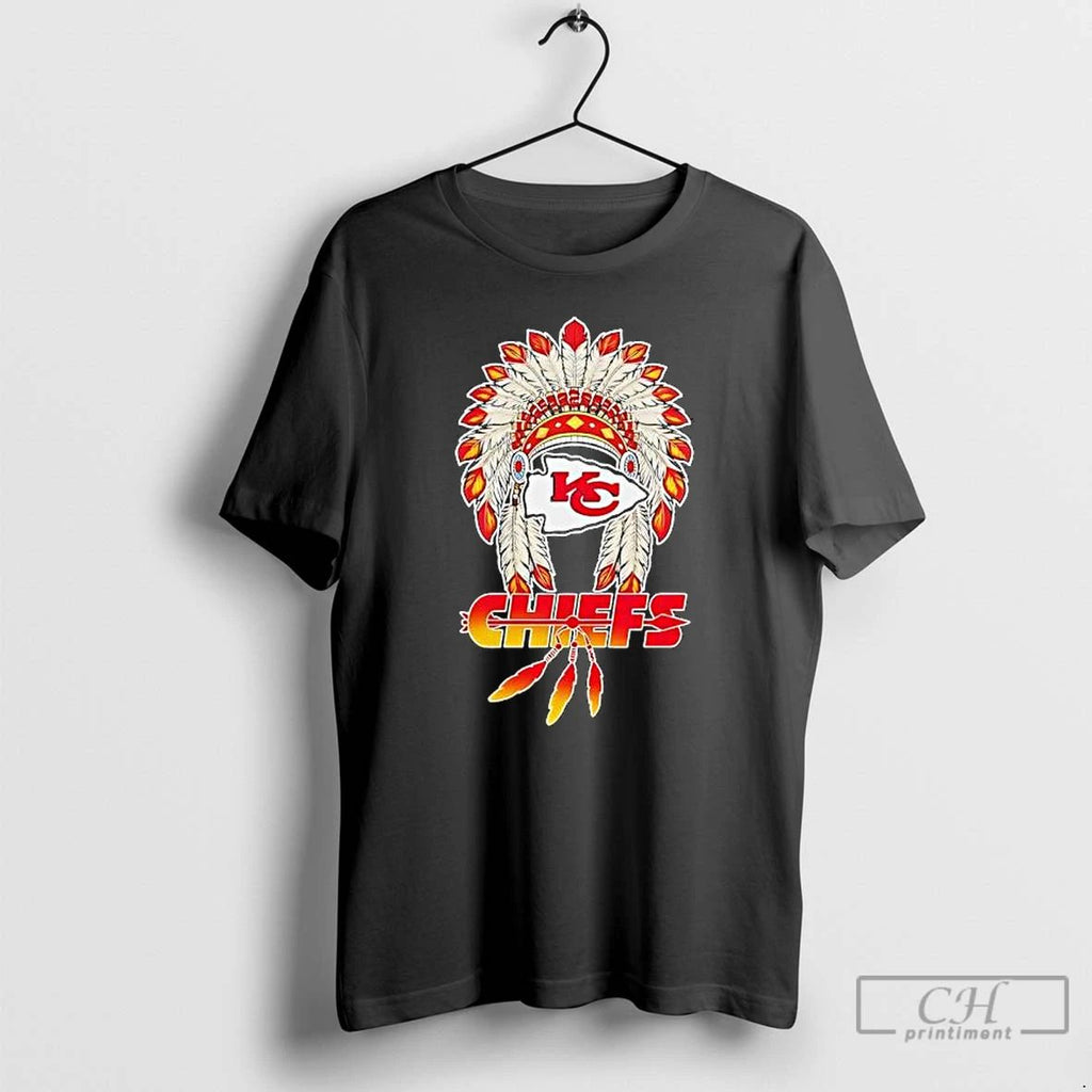Premium Native American X Kansas City Chiefs 2025 Baseball Logo T Shirts Unisex