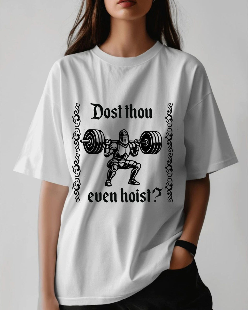 Dost Thou Even Hoist Medieval Gym , Funny Gym Shirt, Fantasy Knight Tee Unisex