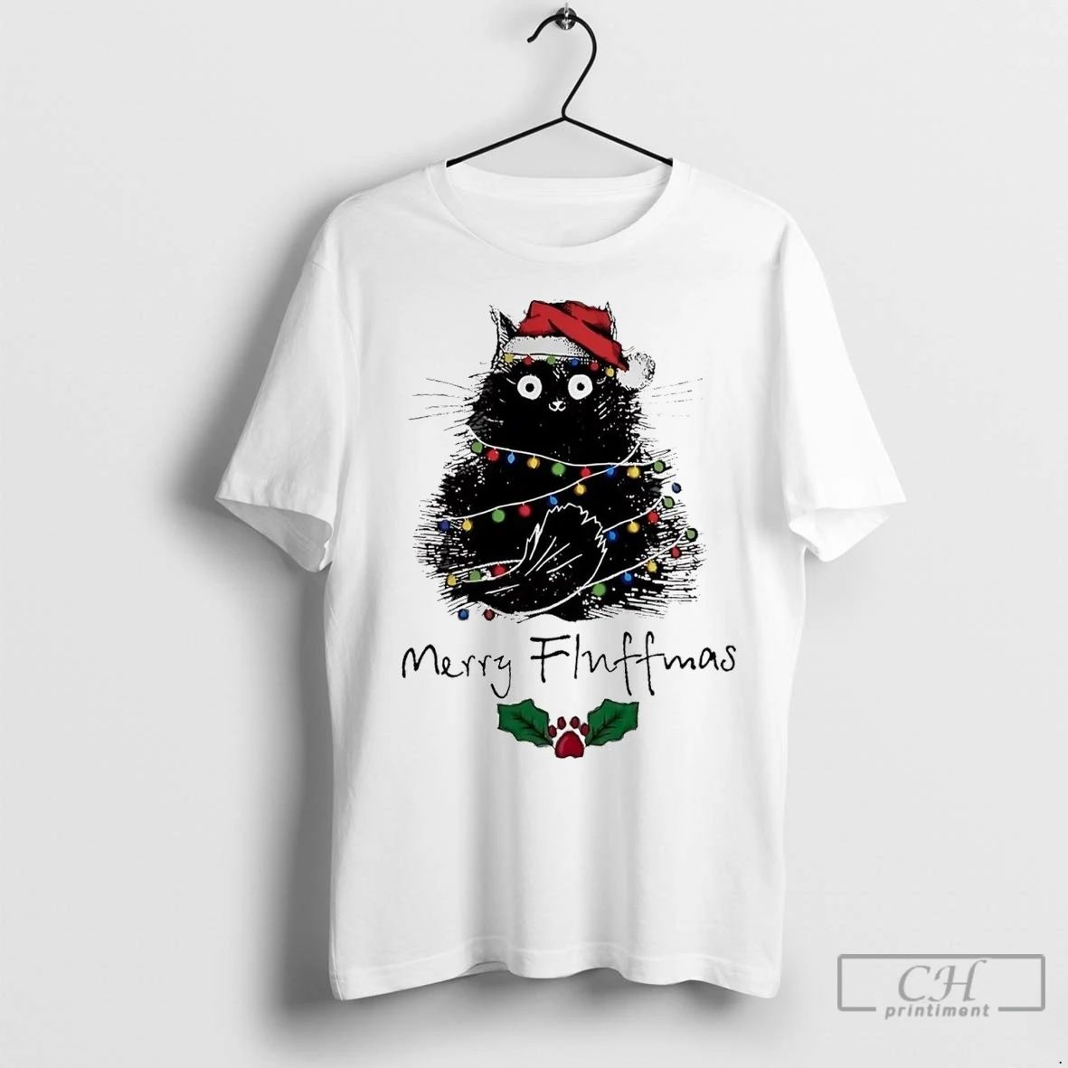 Premium Santa Cat Merry Fluffmas Christmas Unisex