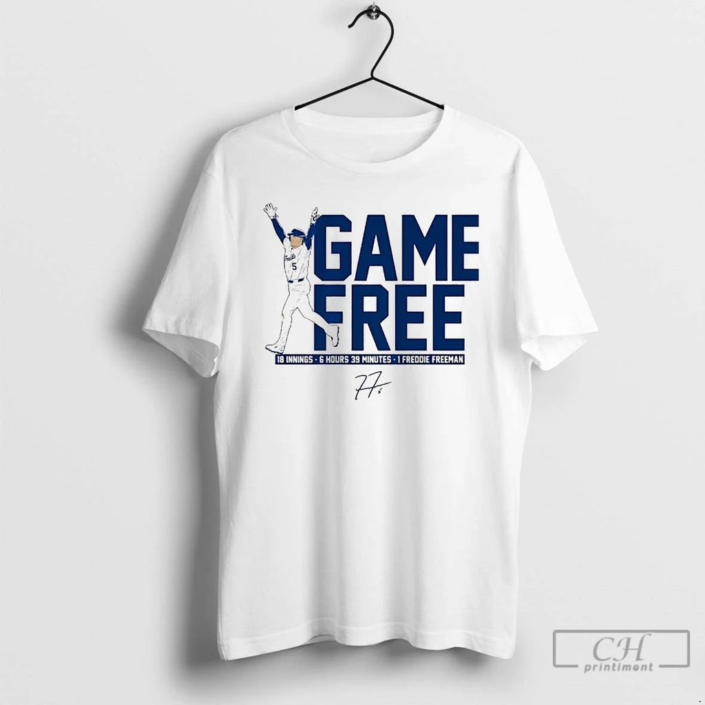 Classic Freddie Freeman Game Free 18 Innings 6 Hours 39 Minutes T Shirts Unisex