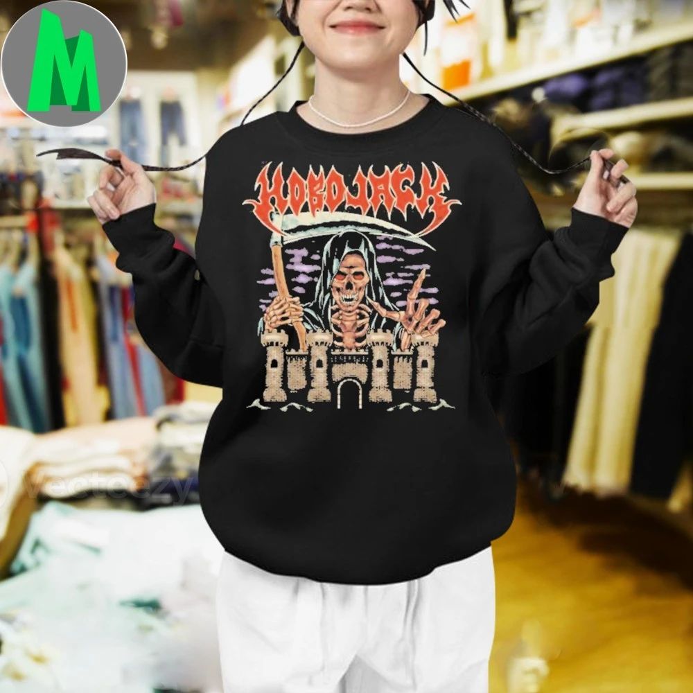 Hobo Jack Death’s Door Black Heavy Faded Band Shirt Unisex