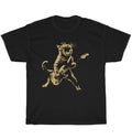 Cat Playing Guitar Rock Star Rock and Roll Cats Lover Unisex Tee Gift Unisex