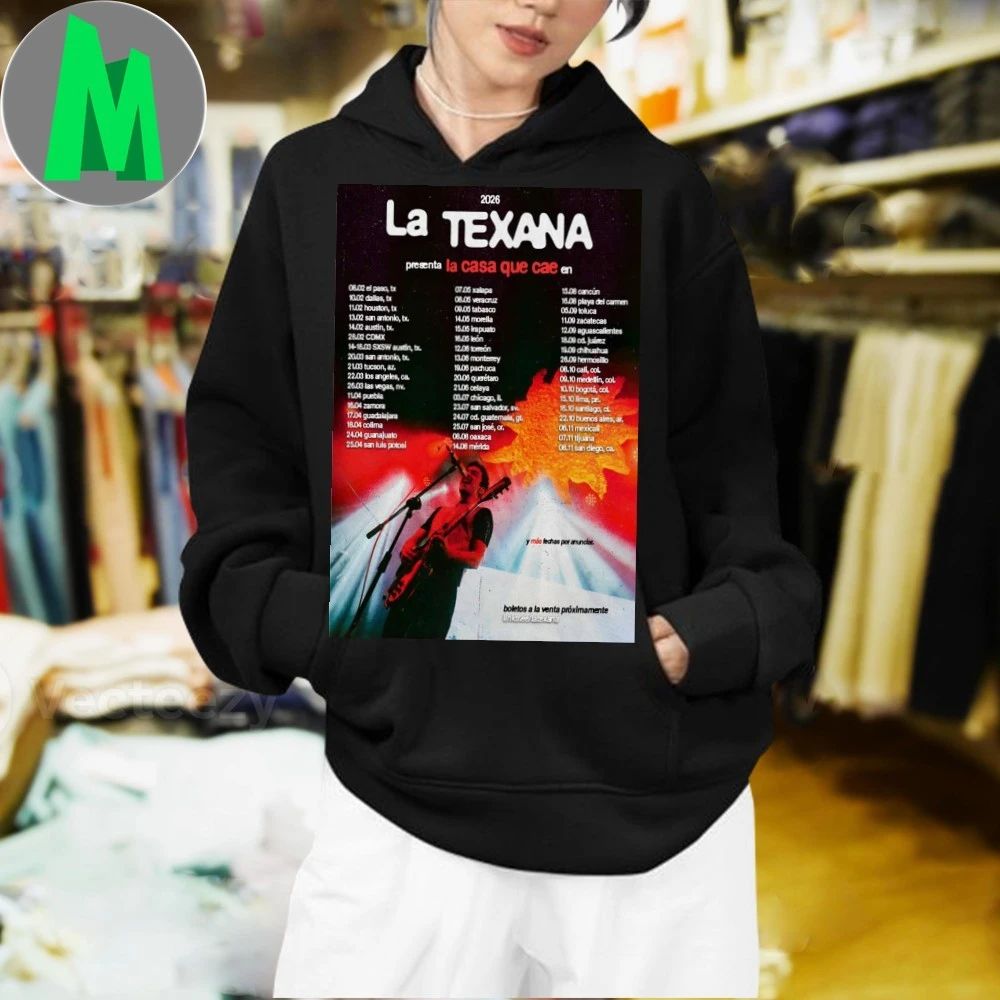 La Texana La Casa Que Cae En Vivo Tour 2026 Poster Shirt Unisex