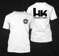 Heckler & Koch HK Logo Symbol Guns Firearms - custom front and back tee Unisex