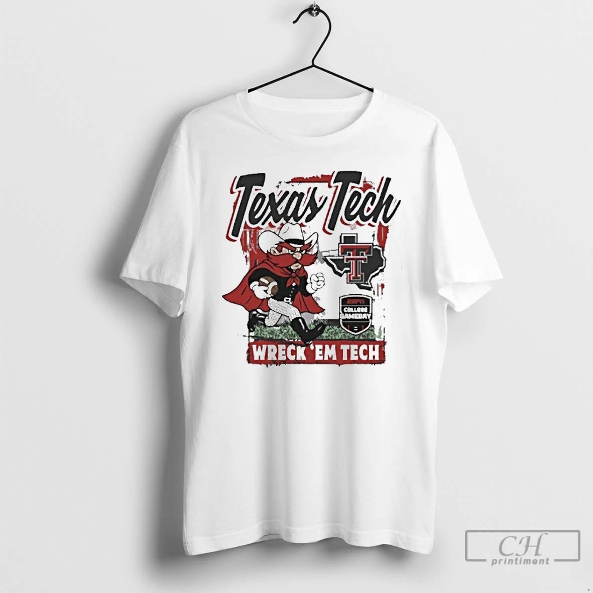 Premium Texas Tech Red Raiders Espn College Gameday Wreck Em Tech Classic Runner T Shirts Unisex