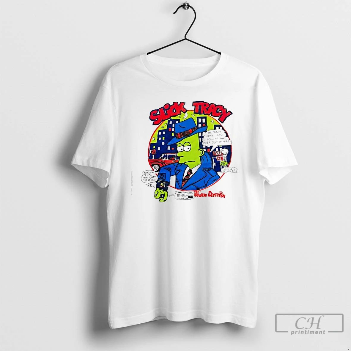 Premium Bart Simpson Slick Tracy T Shirts Unisex