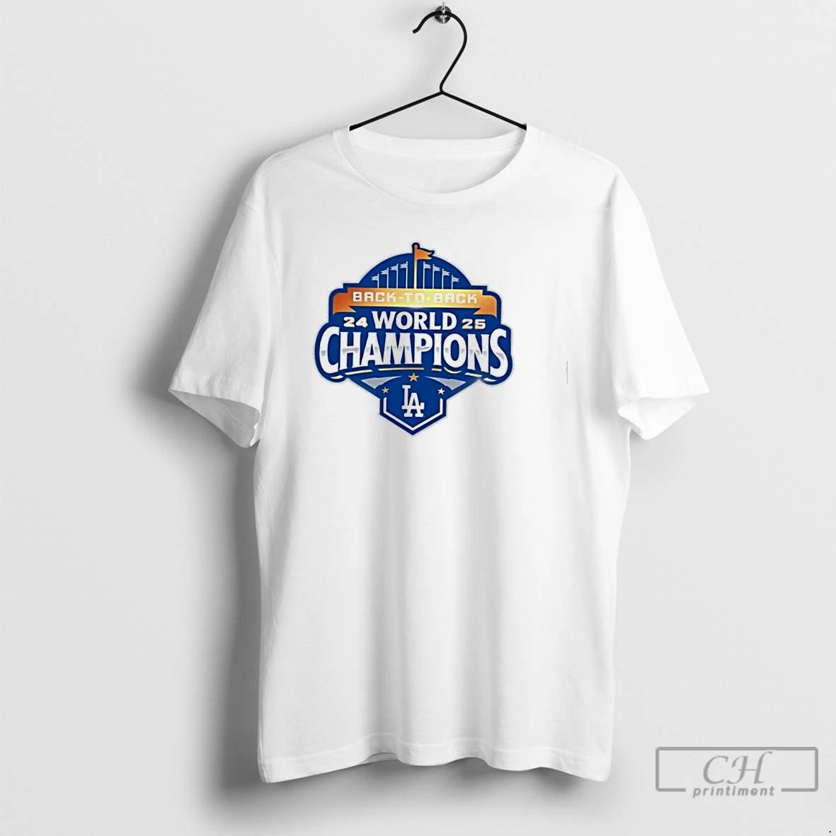 Premium La Dodgers Celebration Champions Back To Back T Shirts Unisex