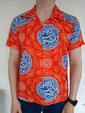 Red Blue Mens T Shirt Lightweight Short Sleeve Summer Holiday Travel Size Large Unisex