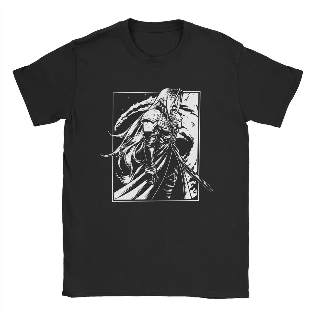 Final Fantasy Sephiroth The Man In The Black Men's T Shirts Novelty Tees Unisex
