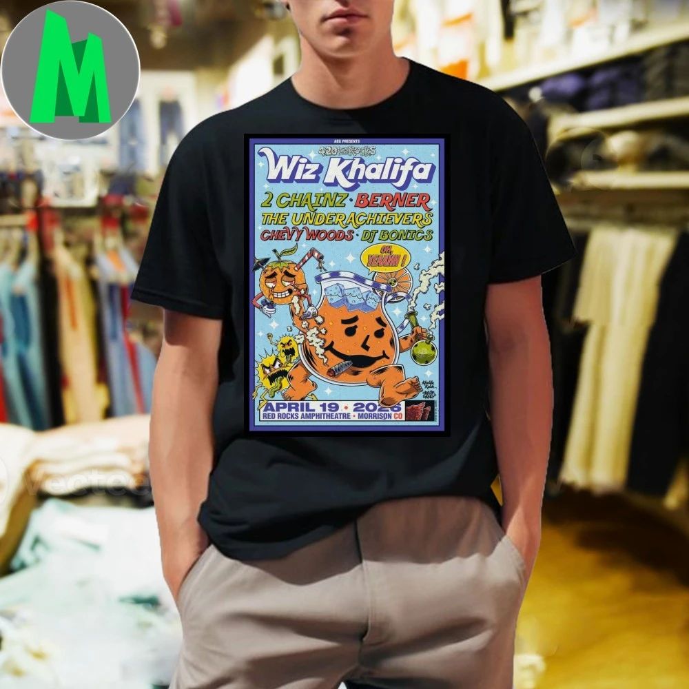Wiz Khalifa Red Rocks Amphitheatre Concert April 19 2026 Poster Shirt Unisex