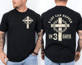 A Lot Can Happen In 3 Days Easter Religious Christian Cross Design 2 Sided Tee Unisex