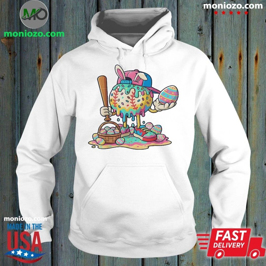 Original Easter Baseball Drip Ice Cream Shirt Unisex