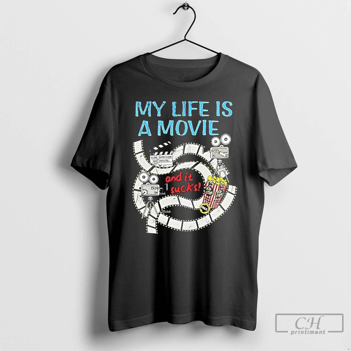 Classic My Life A Movie And It Sucks Vintage T Shirts Longsleeve Unisex