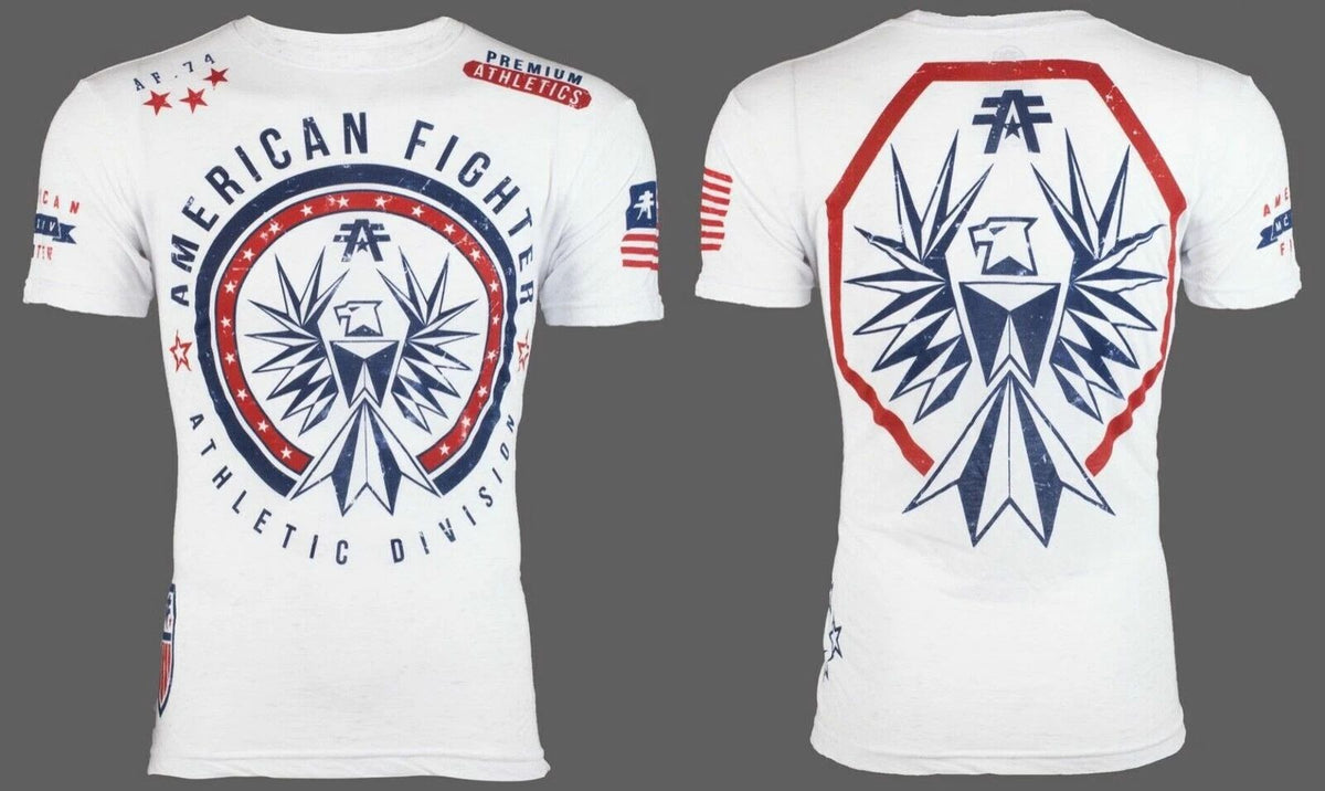 AMERICAN FIGHTER Somerset White Athletic Mens Crewneck L-3XL NWT Unisex
