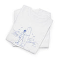 Minimalist Surf Girl - Aesthetic Line Art Beach Tee - Unisex Summer Top Unisex