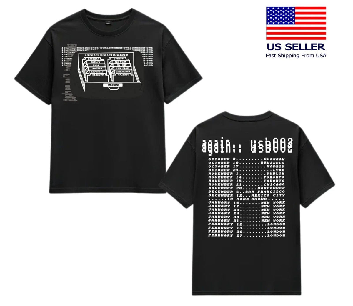 Fred Again "USB 002" 2026 Tour New York 26 Merch Unisex