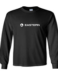 Eastern Airlines White Retro Logo Shirt Aviation Black Long Sleeve Unisex