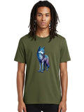 Galaxy-Wolf-6 Mens Graphic Tee, 100% Cotton, Casual Summer Wear Unisex