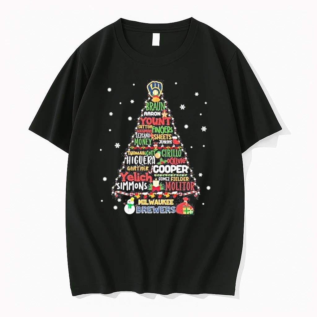 Milwaukee Brewers Christmas Tree Tshirts Sweater Unisex