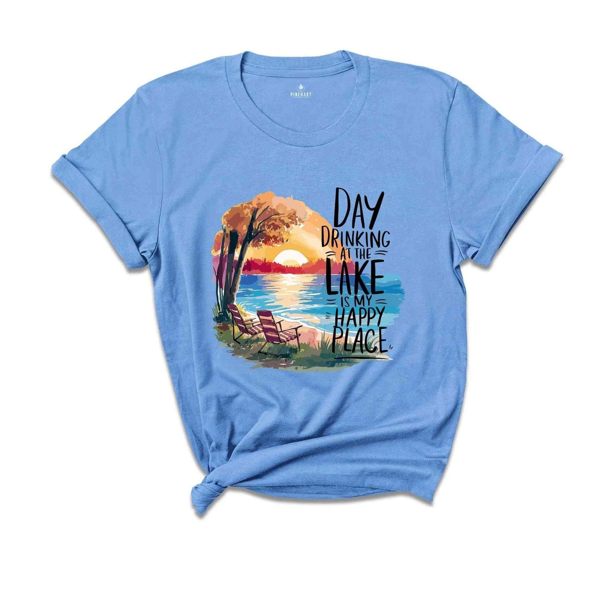 Day Drinking On The Lake Is My Happy Place, Day Drinking Shirt, Lake Shirt, Cute Unisex