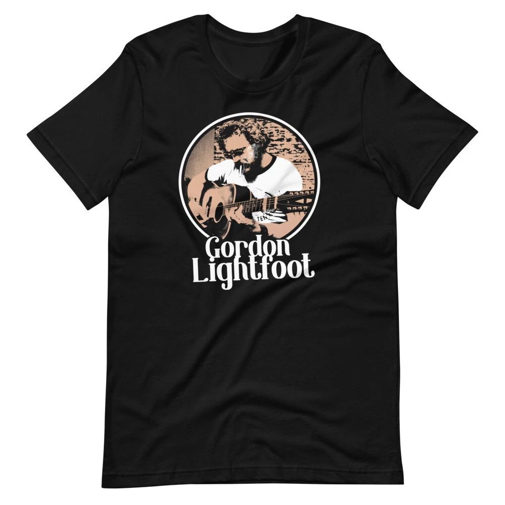 GORDON LIGHTFOOT Vintage Style Fan Art Tee Shirt Short-Sleeve Unisex Unisex