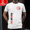 I'm Broken I'm OK Mens T Shirt Printed Mental Health Awareness 100% Cotton T Top Unisex