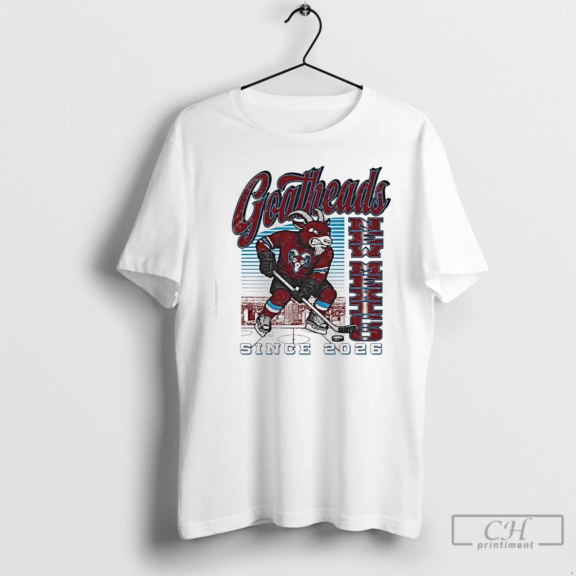 Premium Goatheads New Mexico Hockey Mascot Since 2026 Graphic T Shirts Unisex