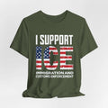 ICE Support Shirt, Patriotic Tee, American Flag Top, Immigration Customs Unisex