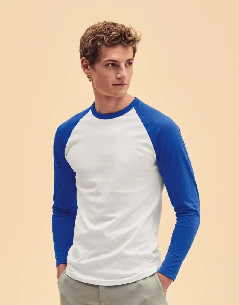 Fruit Of The Loom Mens Valueweight Long Sleeve Baseball Unisex
