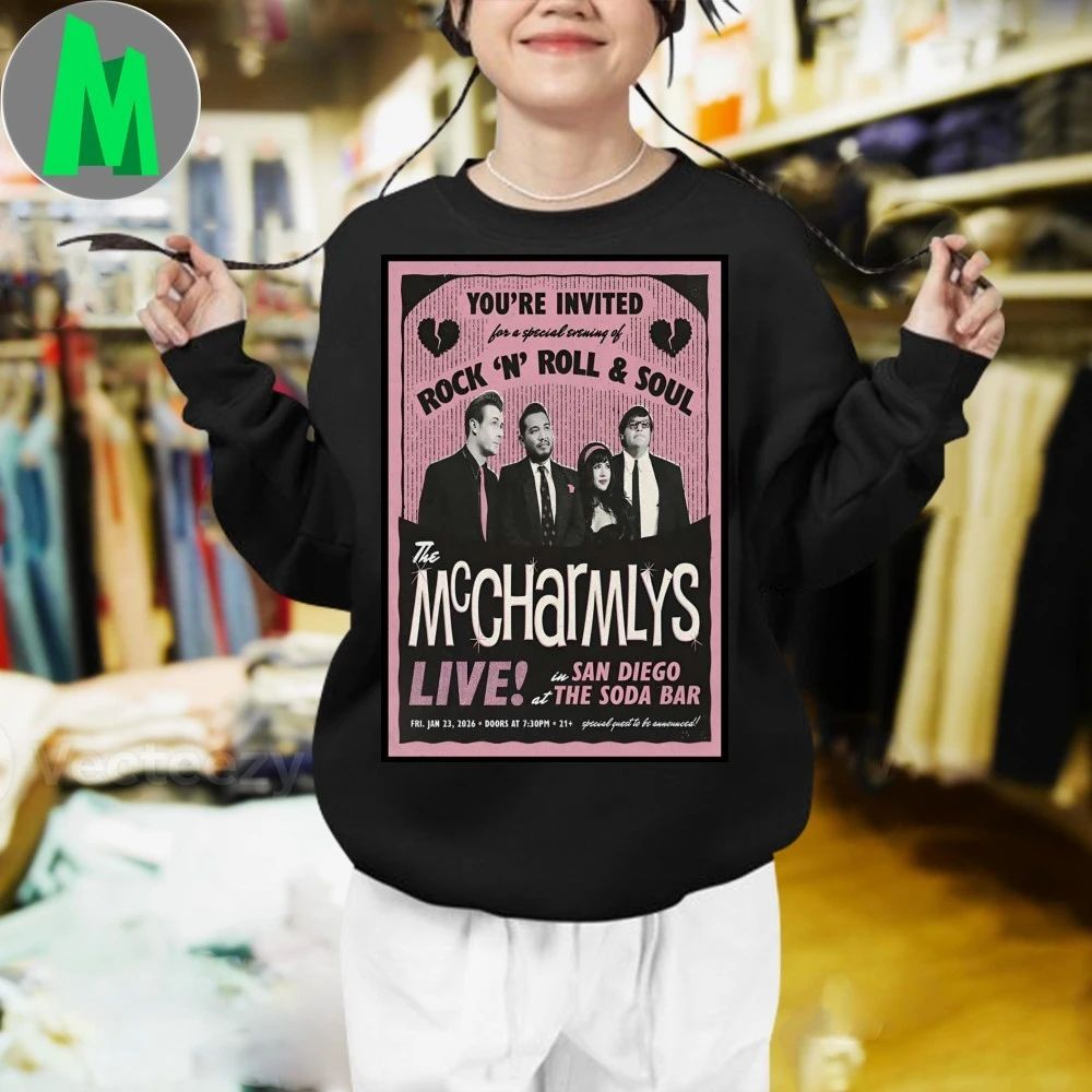Original The Mccharmlys San Diego Ca Jan 23 2026 Poster Shirt Unisex
