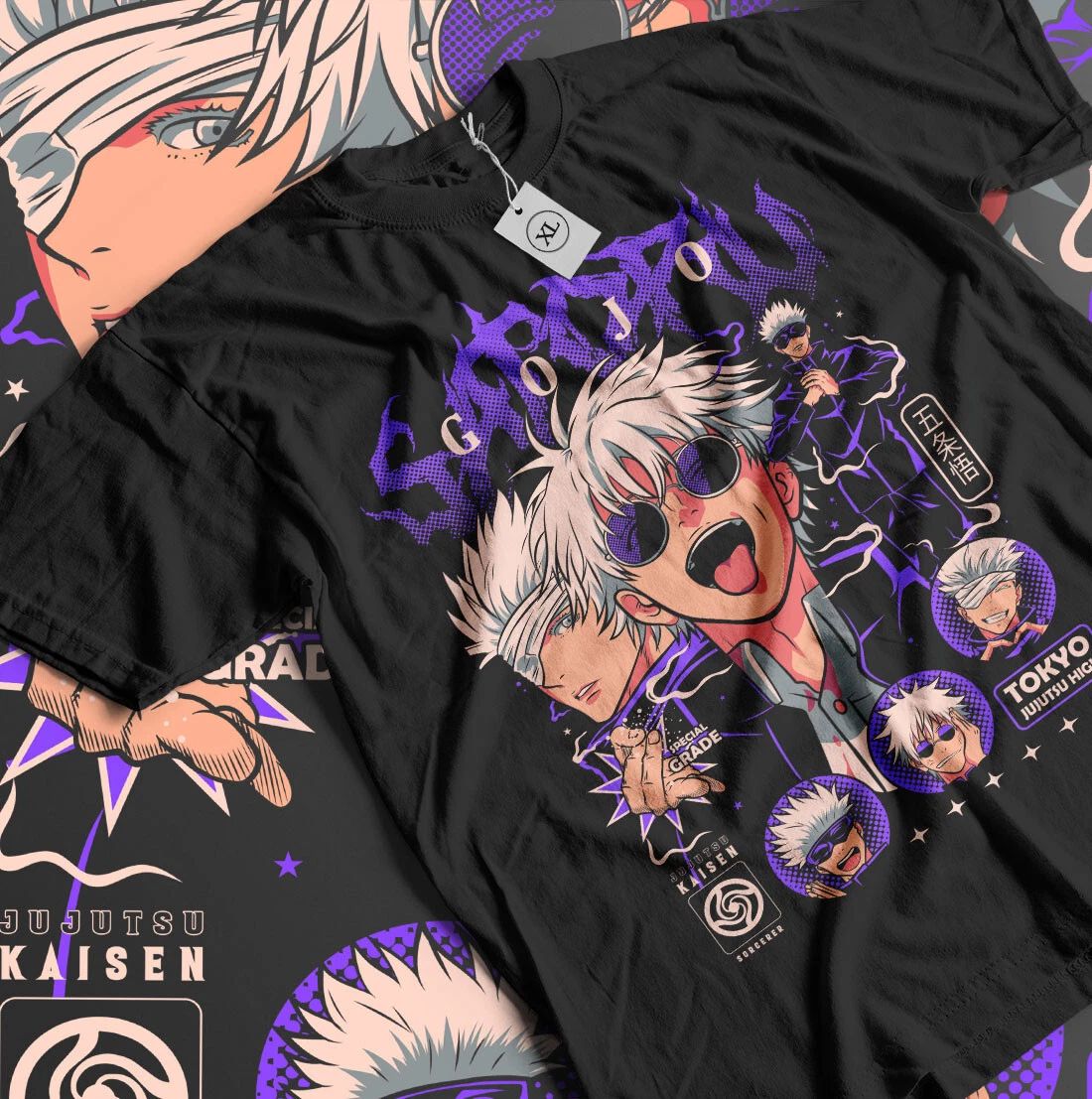 Gojo Satoru Jujutsu Kaisen Mahito Horror Anime Funny Gift Shirt All Size Unisex