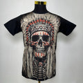 Indian Chief Tribal Abstract Urban Fashion Street Wear Black Size: M/L/X Unisex