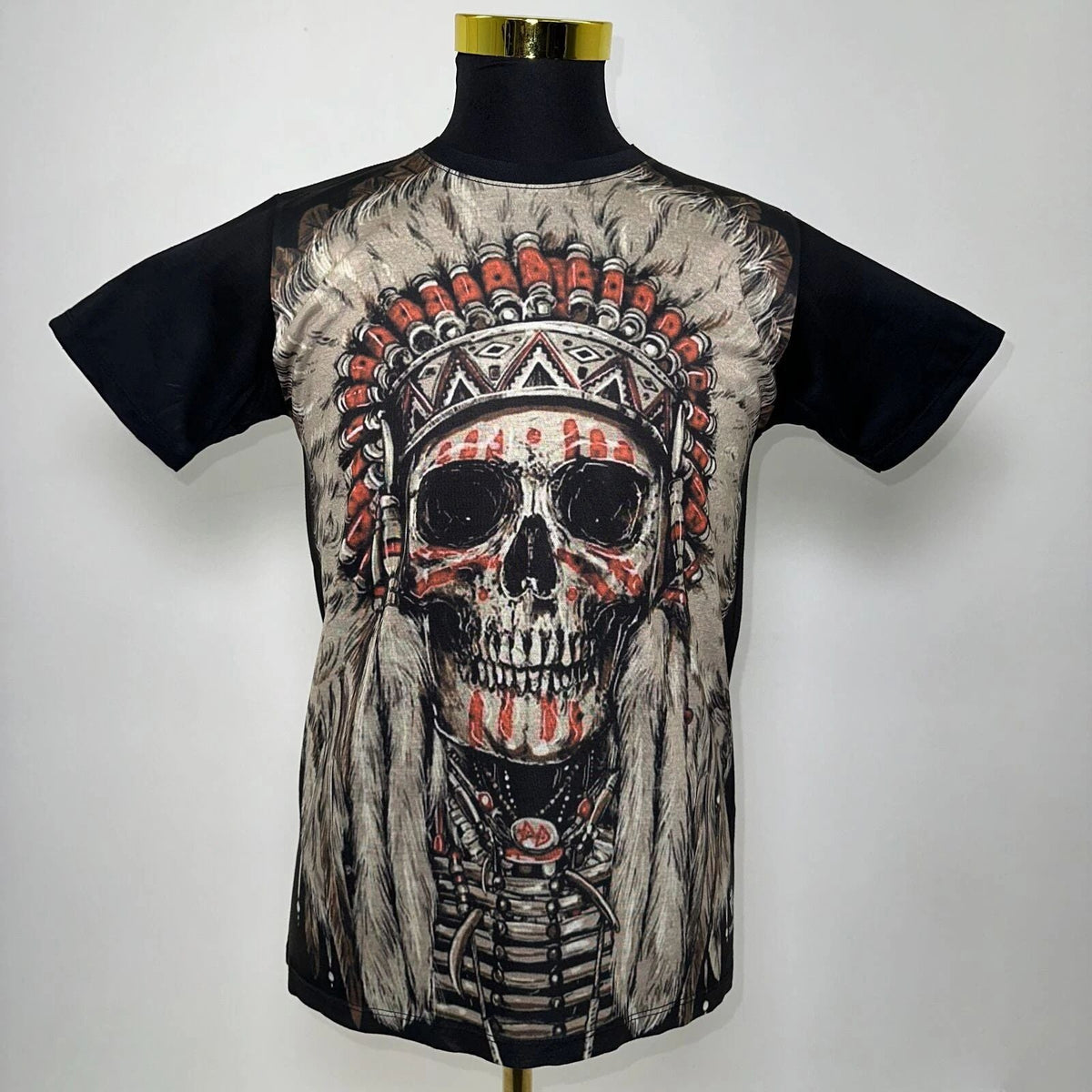 Indian Chief Tribal Abstract Urban Fashion Street Wear Black Size: M/L/X Unisex