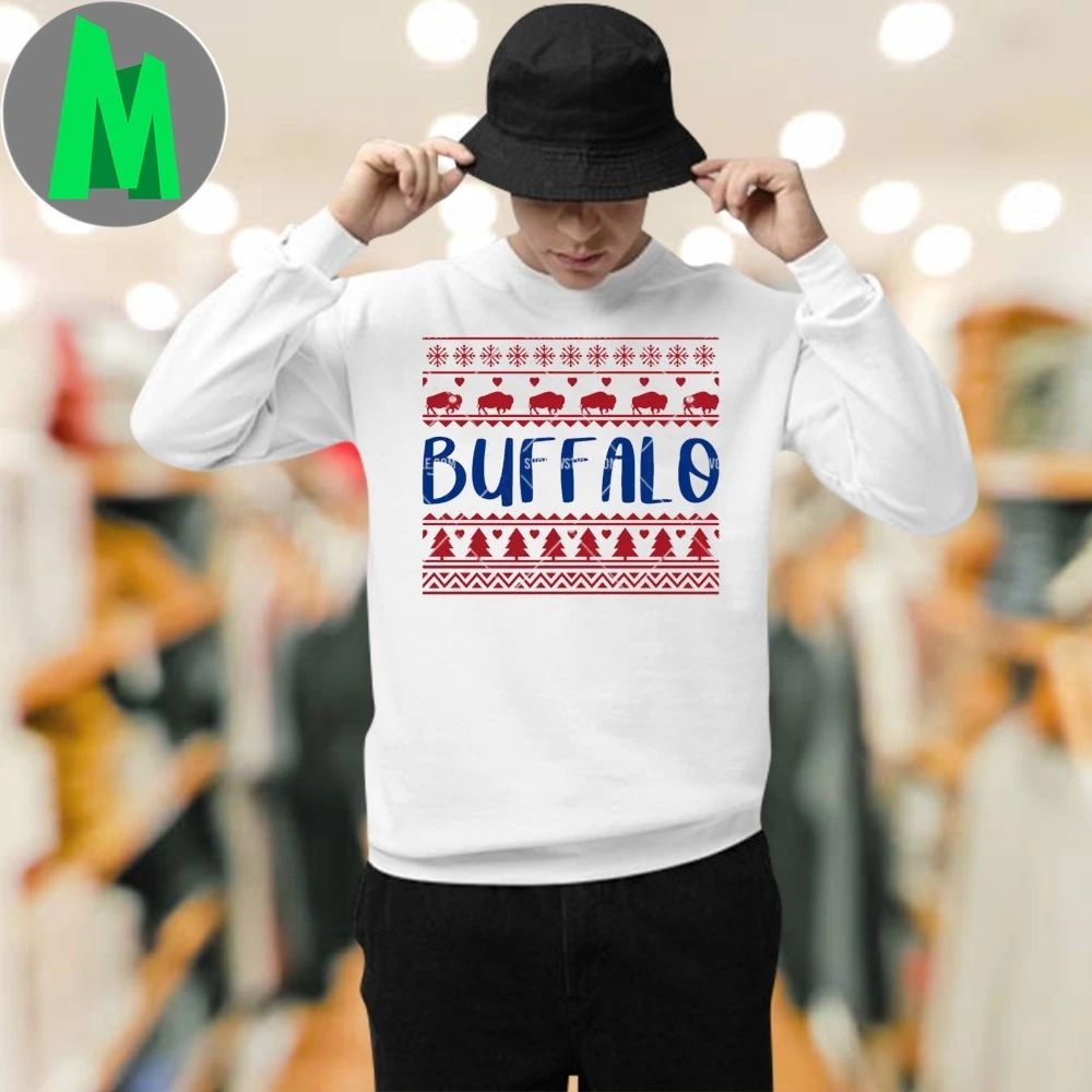 Original Buffalo Ugly Christmas Sweater Pattern Unisex