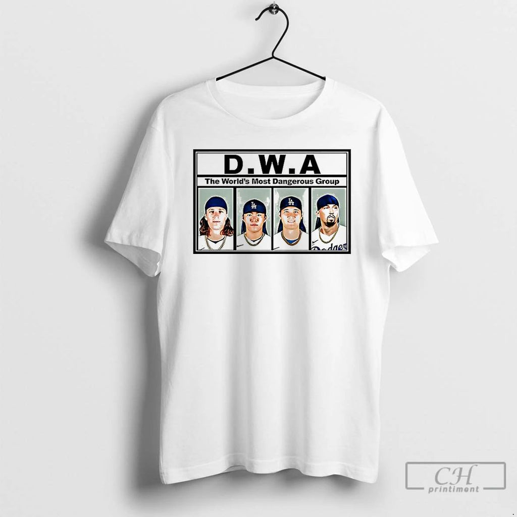 Classic Los Angeles Dodgers Baseball Dwa The Worlds Most Dangerous Group T Shirts Unisex