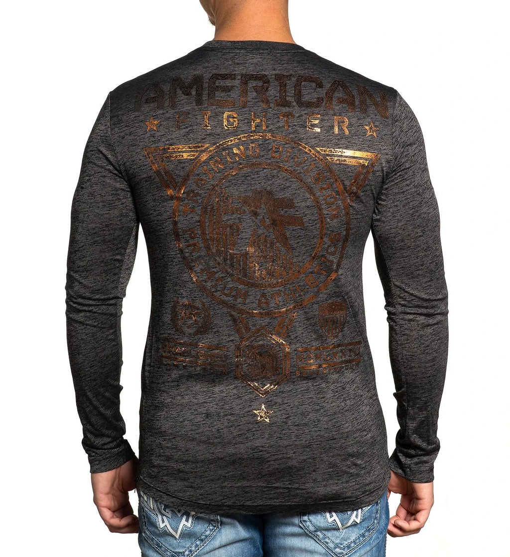 AMERICAN FIGHTER MASSACHUSETTS Men's L/S Biker MMA Unisex