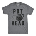 Mens Pot Head T Shirt Funny Coffee Tee for Guys Caffeine Sarcastic Tee Unisex